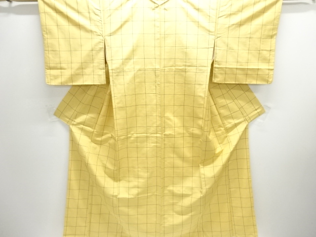 JAPANESE KIMONO / TSUMUGI / WOVEN GRID